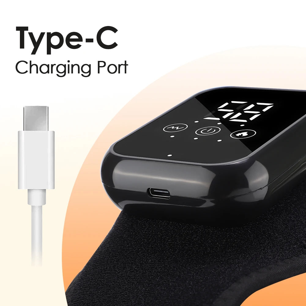 Electric Heated Ankle & Wrist Massager Brace – Cordless Joint Pain Relief Wrap with 3 Vibration Modes & 5 Heat Levels – Infrared Hot Compress for Sprains, Arthritis & Swelling