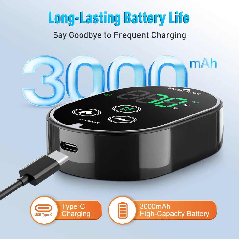 Electric Heated Ankle & Wrist Massager Brace – Cordless Joint Pain Relief Wrap with 3 Vibration Modes & 5 Heat Levels – Infrared Hot Compress for Sprains, Arthritis & Swelling