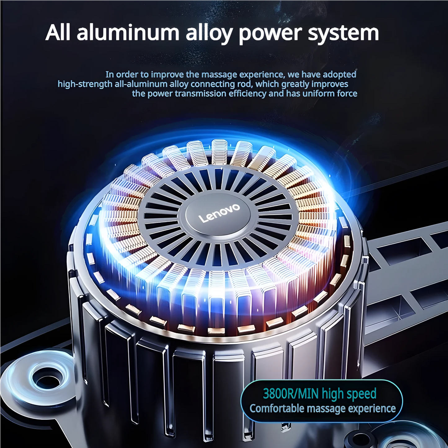 Lenovo Professional Deep Tissue Massage Gun – 99 Speed Levels Percussion Muscle Massager for Pain Relief & Recovery – Handheld Fascia Gun with 8 Heads & Carrying Case