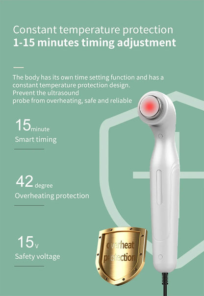 Portable Ultrasound Physiotherapy Device for Pain Relief – Handheld Deep Tissue Muscle Massager for Arthritis, Joints & Body Aches – Home Physical Therapy Wand with Digital Display