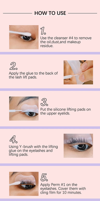 LAKERAIN Lash Lift Kit – Professional Eyelash Perming Kit for Long-Lasting Curls – DIY Semi-Permanent Lash Extension Wave Lotion Set with Glue & Styling Tools