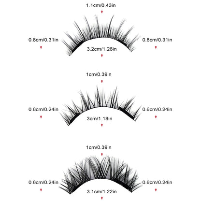 MAGEFY 3 Pairs Magnetic Eyelashes with Applicator – Glue-Free Reusable False Lashes Kit – Natural Look Wispy Extension Set with Portable Mirror Case for Travel