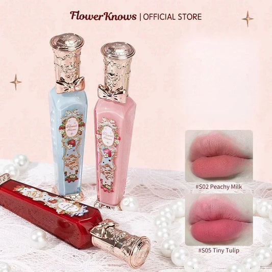 Rococo Flower Nose Series Glossy and Velvet Liquid Lipstick