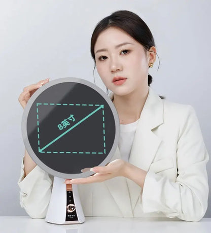 Smart LED Vanity Makeup Mirror with 5X Magnetic Magnification – Rechargeable Touch Screen Lighted Mirror with 3 Color Modes & Dimmable Brightness – Adjustable Tabletop Cosmetic Mirror