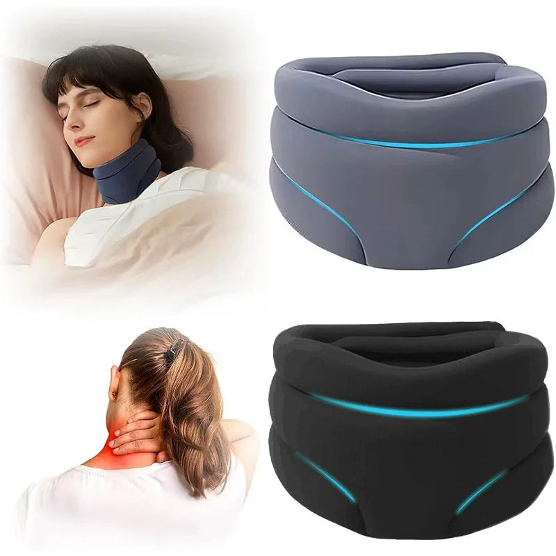 Soft Foam Cervical Collar & Neck Brace – Adjustable Breathable Neck Support for Pain Relief, Spine Alignment, and Sleeping – Hook & Loop Design