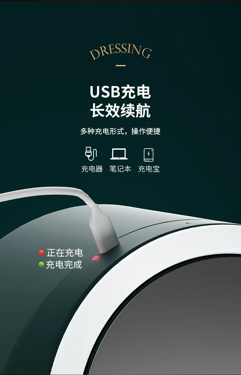 Creative LED Cosmetic Storage Box with Mirror – Dustproof & Waterproof Makeup Organizer for Skincare & Perfume – Portable Large Capacity Beauty Case