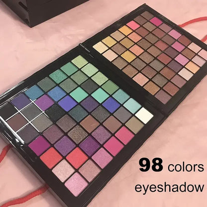 177-Color Ultimate All-in-One Makeup Kit – Professional Travel Palette with Matte & Shimmer Eyeshadows, Lip Gloss, Blush, and Concealer – Portable Gift Set with Mirror