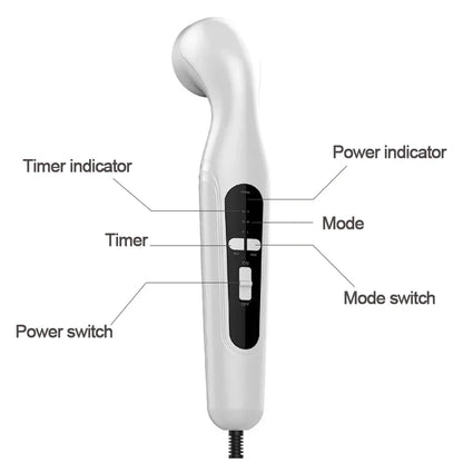 Portable Ultrasound Physiotherapy Device for Pain Relief – Handheld Deep Tissue Muscle Massager for Arthritis, Joints & Body Aches – Home Physical Therapy Wand with Digital Display