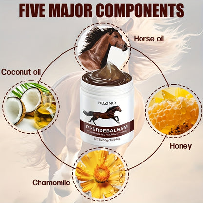 Pferdebalsam Horse Balm Massage Gel – 200g Hot Compress Joint Pain Relief Cream – Natural Herbal Muscle Rub with Long-Lasting Warmth for Back, Knees & Neck (Non-Sticky)