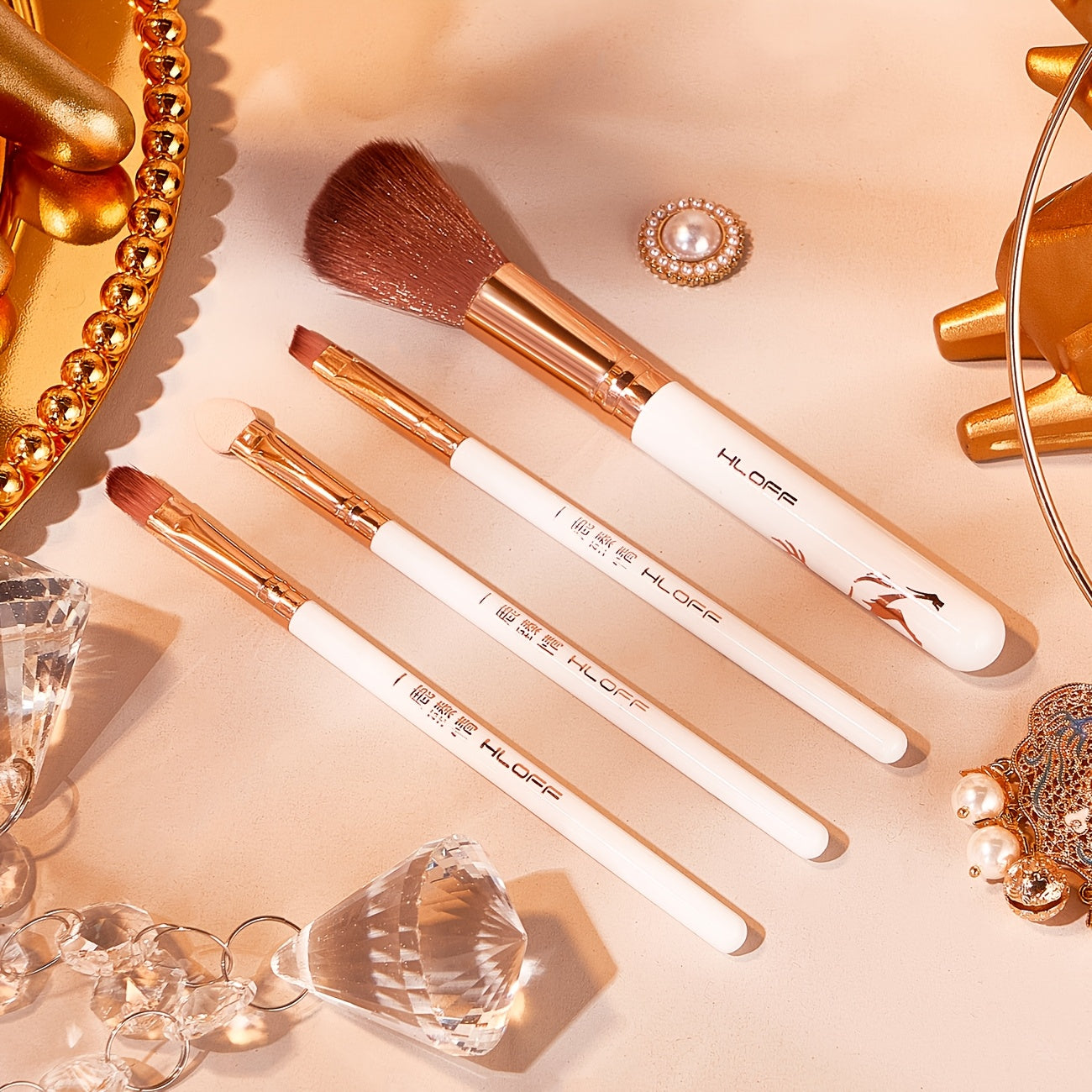 Premium 3-Tier Vanity Case Beauty Kit | Complete Makeup and Skincare Collection in Reusable Rose Gold Jewelry Box Organizer