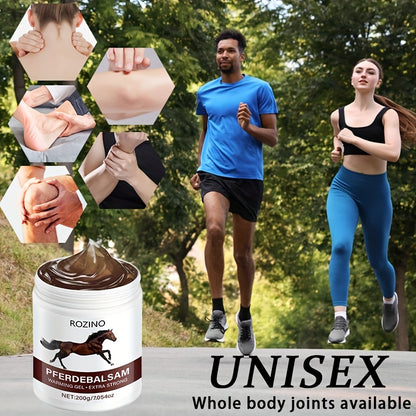 Pferdebalsam Horse Balm Massage Gel – 200g Hot Compress Joint Pain Relief Cream – Natural Herbal Muscle Rub with Long-Lasting Warmth for Back, Knees & Neck (Non-Sticky)