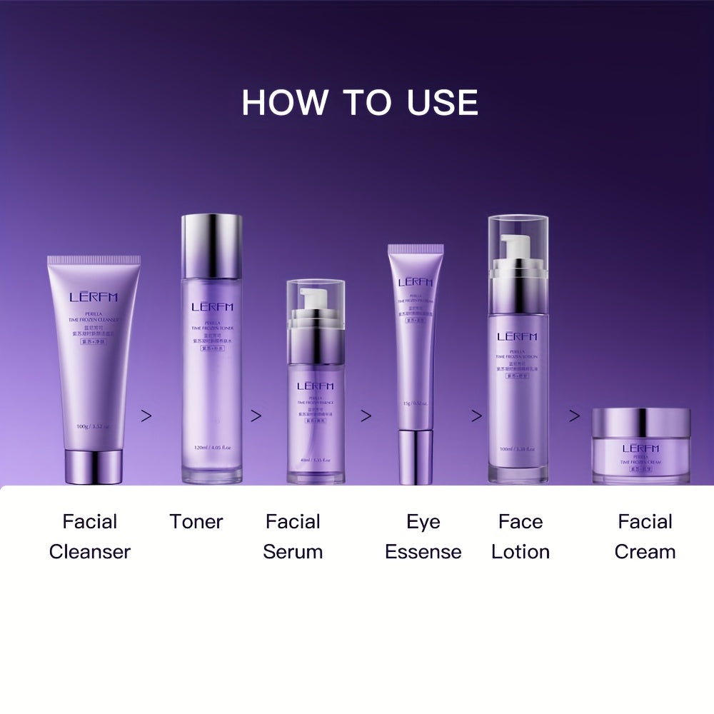 LERFM Premium 7-Piece Korean Skincare Set - Ginseng Enriched Anti-Aging Complete Routine Kit - Hydrating Toner, Serum, Cream & Cleanser Gift Box