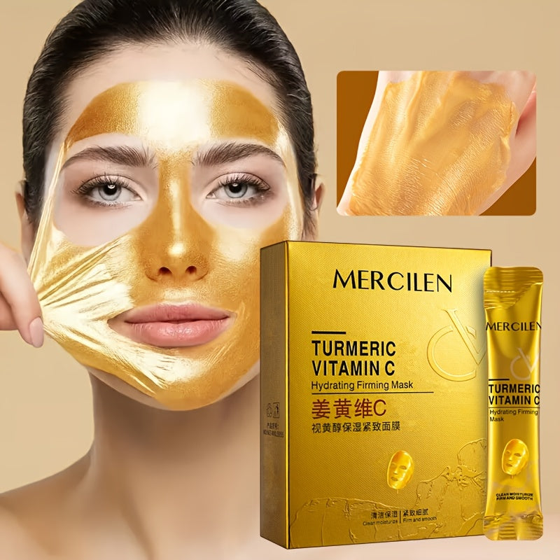 Turmeric Vitamin C Clay Mask with Retinol - Deep Cleansing Facial Mud Mask for Dark Spots, Acne, and Glowing Skin - Hydrating & Anti-Aging Formula