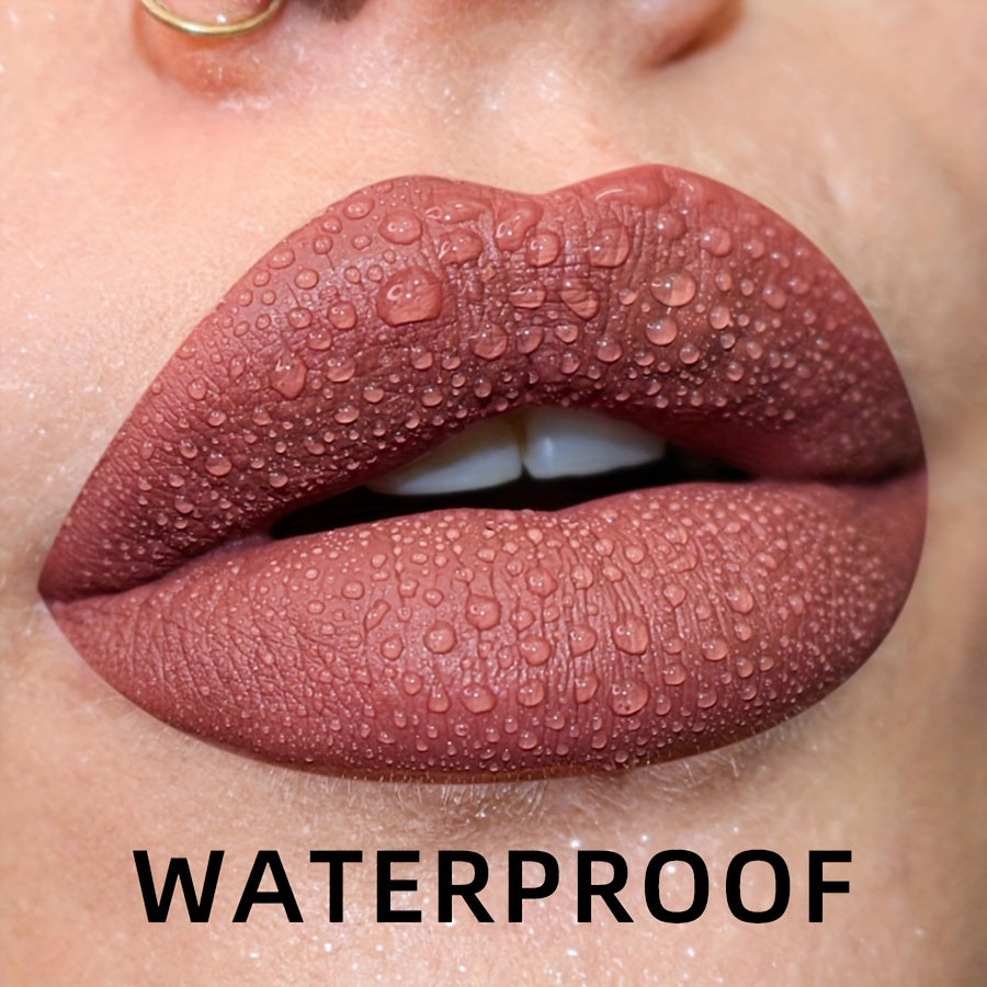Long-Lasting Waterproof Liquid Lipstick – Velvet Matte Lip Glaze & Tint – High Pigment Non-Stick Cup Lip Makeup for All-Day Wear (Moisturizing Formula)